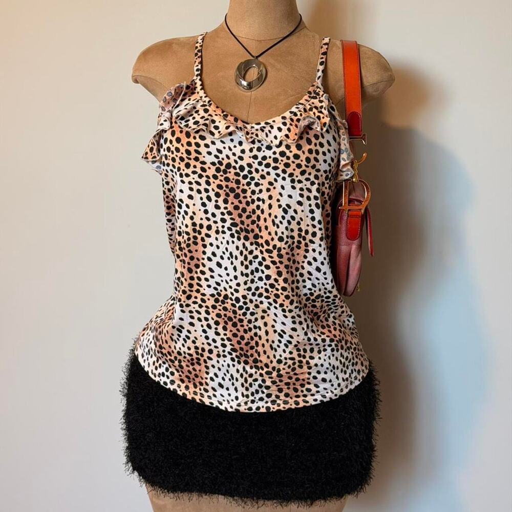 Betsey johnson leopard print ruffle